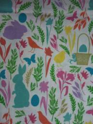 Easter Bunnies Baskets & Flowers Standard Size Pillowcase