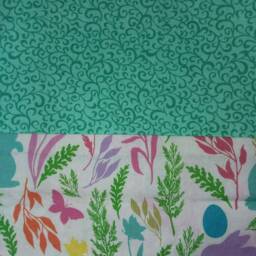 Easter Bunnies Baskets & Flowers Standard Size Pillowcase - thumbnail 2