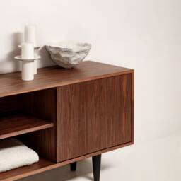 "Sideboard, Tv Cabinet, Stand Walnut Veneer ""Bell" - thumbnail 3