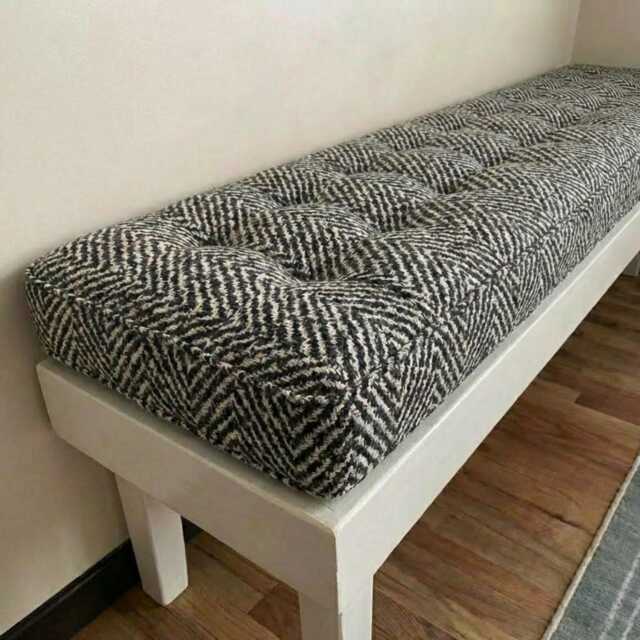 Custom Bench Cushion, French Style Window Seat Tufted Cushion For - image 1