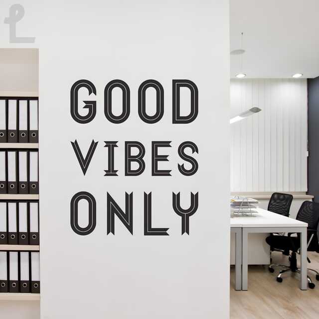 Good Vibes Only Wall Decal - Home Decor Inspirational Quote Office Cafe Lswd-0161Tr - image 1