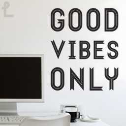 Good Vibes Only Wall Decal - Home Decor Inspirational Quote Office Cafe Lswd-0161Tr - thumbnail 3