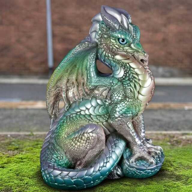 Unique Concrete Dragon Figurine Stone Sculpture Garden Fantasy Animal Statue Cement Decor Outdoor Ornament Lover Gift - image 1