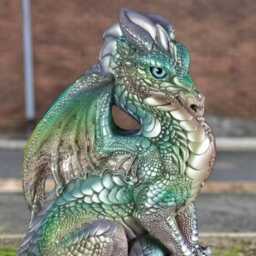 Unique Concrete Dragon Figurine Stone Sculpture Garden Fantasy Animal Statue Cement Decor Outdoor Ornament Lover Gift - thumbnail 2