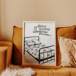 Just 5 More Minutes Print Bedroom Wall Art - Satin Lustre - thumbnail 2