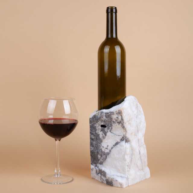 Handmade Lilac Marble Wine Bottle Holder Unique Rack - image 1
