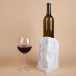 Handmade Lilac Marble Wine Bottle Holder Unique Rack - thumbnail 2