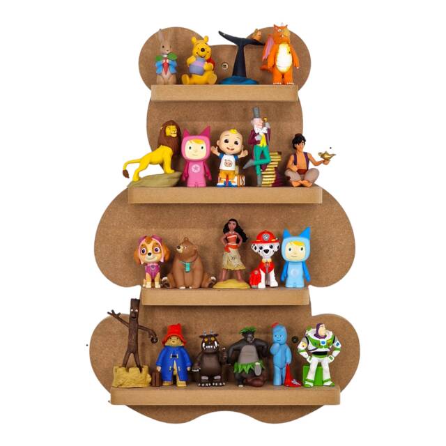 Teddy Bear Tonie Shelf, Suitable For Storage, Wall Mounted Unpainted Mdf Kids Room D??cor, Display Shelf Figures - image 1