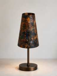 Handmade By Order Luxury Metal Oxidation Rusting Print Velvet Cone Lamp Shade Pendant Light Spice Copper Teal All Shapes & Size - thumbnail 1
