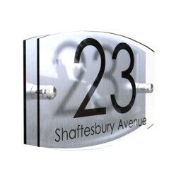 Modern Contemporary Property Number Door Sign Plaque - Ema5-27B-S-C - thumbnail 1