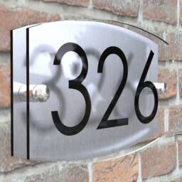 Modern Contemporary Property Number Door Sign Plaque - Ema5-27B-S-C - thumbnail 3