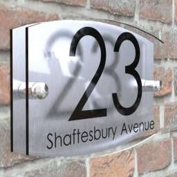 Modern Contemporary Property Number Door Sign Plaque - Ema5-27B-S-C - thumbnail 2