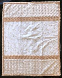 Handmade Modern Baby Minky Blanket Gold Metallic Stars W/Bibs & Lovey - thumbnail 1