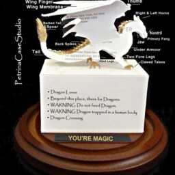 Dragon Business Card Sculpture Gold Leaf Mythical Art - thumbnail 3