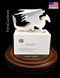 Dragon Business Card Sculpture Gold Leaf Mythical Art