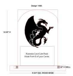 Dragon Business Card Sculpture Gold Leaf Mythical Art - thumbnail 4