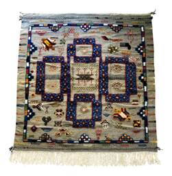Handmade Moroccan Berber Kilim Area Rug - 4???11??? ?? 5???1??? - thumbnail 1