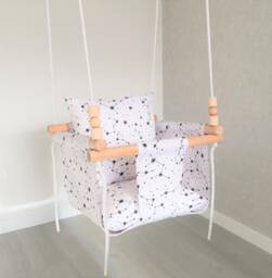 Indoors Kids Swing With Two Pillows. Garden Baby Backyard Waterproof Chair