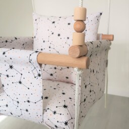 Indoors Kids Swing With Two Pillows. Garden Baby Backyard Waterproof Chair - thumbnail 3