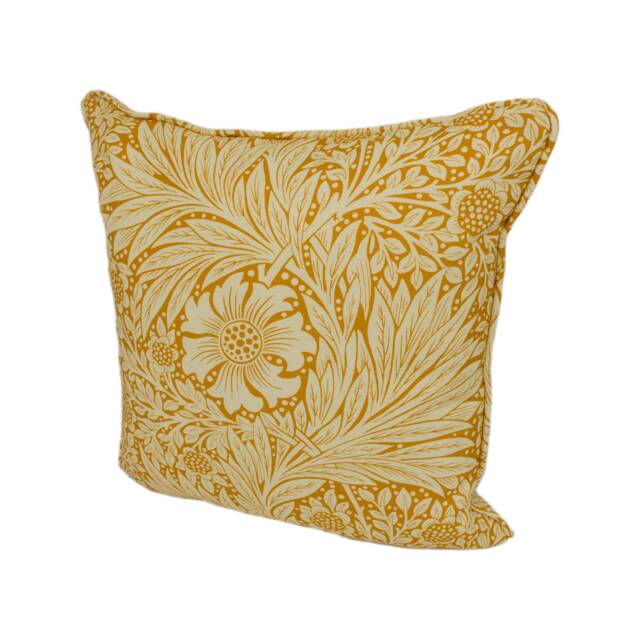 William Morris & Ben Pentreath - Marigold Cream/Orange Funky Bright Floral Cushion Cover Handmade Throw Pillow Designer Home D??cor - image 1