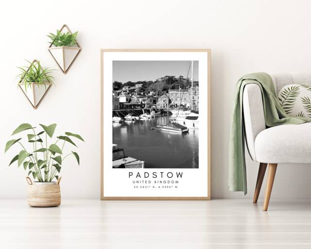 Padstow Beach Print Minimalist Landmark Art, United Kingdom - image 1