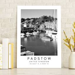 Padstow Beach Print Minimalist Landmark Art, United Kingdom - thumbnail 3