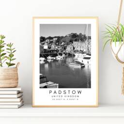 Padstow Beach Print Minimalist Landmark Art, United Kingdom - thumbnail 2