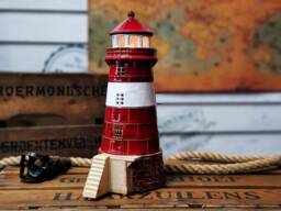 Handmade Ceramic Lighthouse Model Candle Holder Mokkalasset Norway. Marine Items, Christmas Gift, Candle Stick Holder, Housewarming Gift