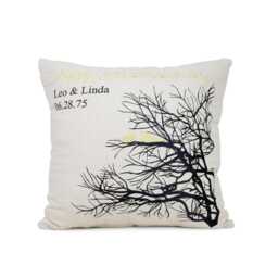 50Th Anniversary Pillow, Personalized Gift, Gold Gift For Parents, In-Laws Custom - thumbnail 1