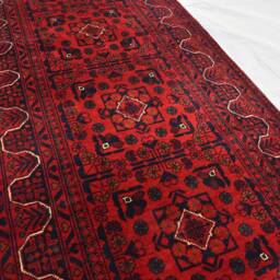 Handmade Wool Afghan Runner Rug, Turkmen Oriental Hallway Carpet - 15.10 X 2.7 Ft - thumbnail 3