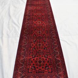 Handmade Wool Afghan Runner Rug, Turkmen Oriental Hallway Carpet - 15.10 X 2.7 Ft - thumbnail 2