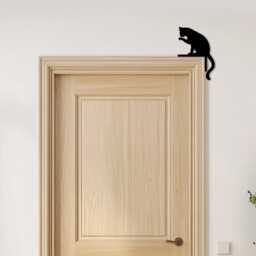 Door Topper Cat Licking Paw Various Colours Top Of Decorative Sign - Sign, Novelty Wall Decor, Frame Art, Art - thumbnail 3