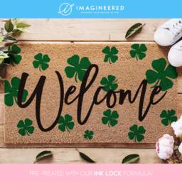 Welcome Doormat - St. Patrick's Day Housewarming Gift Custom Closing Welcome Front Door Home Shamrock - thumbnail 1