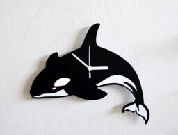 Whale Orca Silhouette - Wall Clock - thumbnail 1
