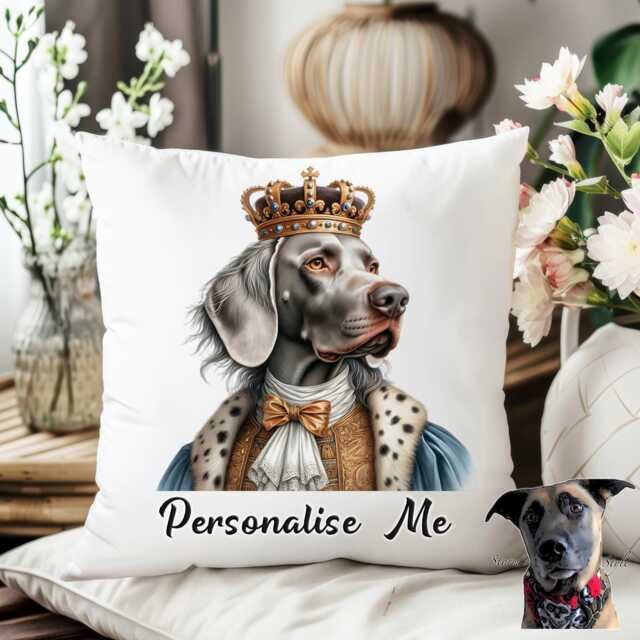 Weimaraner Cushion - Personalised With Name/Phrase 40 Designs - image 1