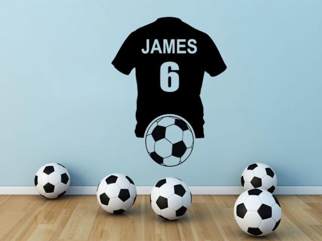 Personalised Football Shirt Wall Art Sticker, Vinyl Decal, Modern Transfer, Soccer - image 1