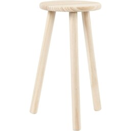 Pine Wood Round Seat Milking Stool With Legs Decoration Material Crafts
