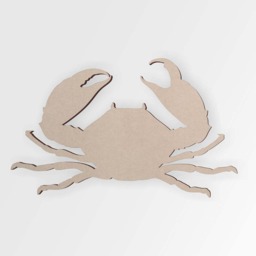 Unfinished Wooden Crab Cutout Diy Wall Art Decor - thumbnail 3