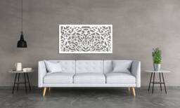 3D Stylish Wood Wall Art Decor, Moroccan Style, Openwork Ornament Picture, Living Room, Decorative Wooden Arabic Panel - thumbnail 1