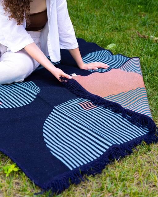 Reversible Recycled Cotton Kilim Rug - Colorful Woven Area - image 1