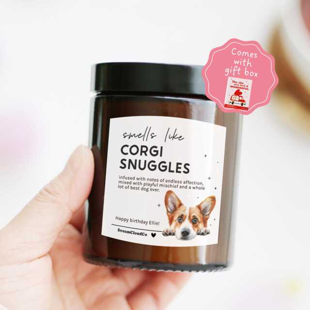Corgi Birthday Gift For Her Mum Friends Dog Lovers Walker - Pet Memorial Candle Personalized Sympathy Bereavement Loss Gifts - image 1