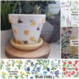 Various Gisela Graham Inspired Terracotta Plant Pots.two Sizes Available - thumbnail 1