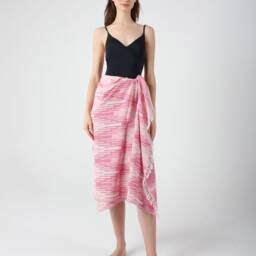 Pink Marrakesh Lightweight Beach Towel, Turkish Cotton Blanket, Sand Free Cover Up, Sarong, Travel Towel - thumbnail 3
