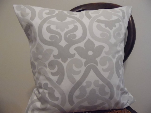Grey & White Pillow Cover Cotton Duck Home Decor - image 1