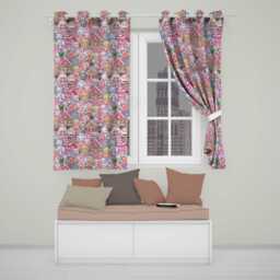 Cute Kawaii Christmas Gingerbread Festive Treats Seamless Pattern Readymade Eyelet Ring Top Thermal 100% Blackout Curtains - thumbnail 1