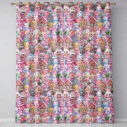Cute Kawaii Christmas Gingerbread Festive Treats Seamless Pattern Readymade Eyelet Ring Top Thermal 100% Blackout Curtains - thumbnail 2