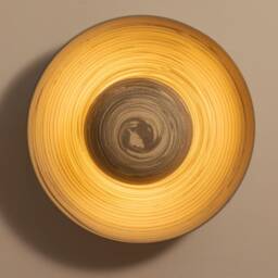 Wall Lamp, Round Flush Ceiling Light, Rustic Light Fixtures, Unique Living Room Lighting, Handmade Sconce - Eclipse Gray & White - thumbnail 2