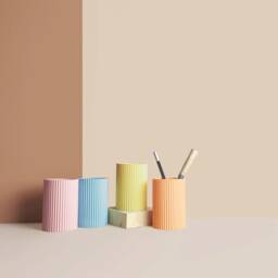 Pencil Potdesk Organizer Made With Recycled Materials, Idea For Office Accessories, Storage & Decoration, Scandinavian Design, Gift Home - thumbnail 2