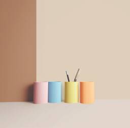 Pencil Potdesk Organizer Made With Recycled Materials, Idea For Office Accessories, Storage & Decoration, Scandinavian Design, Gift Home - thumbnail 1