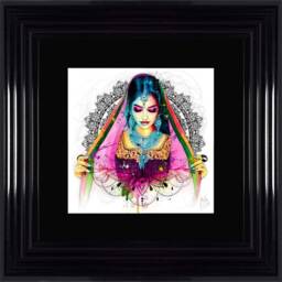 Patrice Murciano Wall Art - Mumbai Framed Print With Border - 55cm X 55cm Choice Of Frame Colour - thumbnail 2